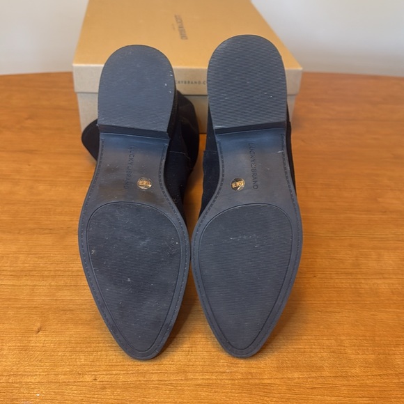 New - LUCKY BRAND Lefara Mid-calf Black Suede Boot - Picture 6 of 9